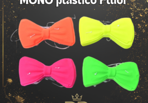 Moño plastico fluor x6