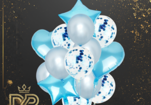 Set globos 14 unidades x1 Celeste