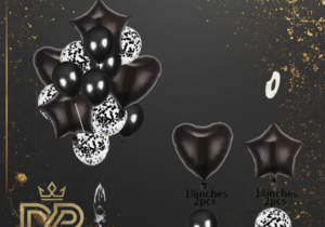 Set globos 14 unidades x1 Negro