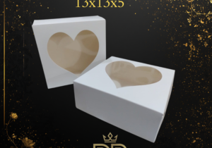 Caja c/visor corazon 13x13x6 - x5