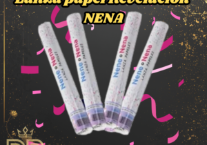 Lanza papel revelacion genero Rosa 40cm x1
